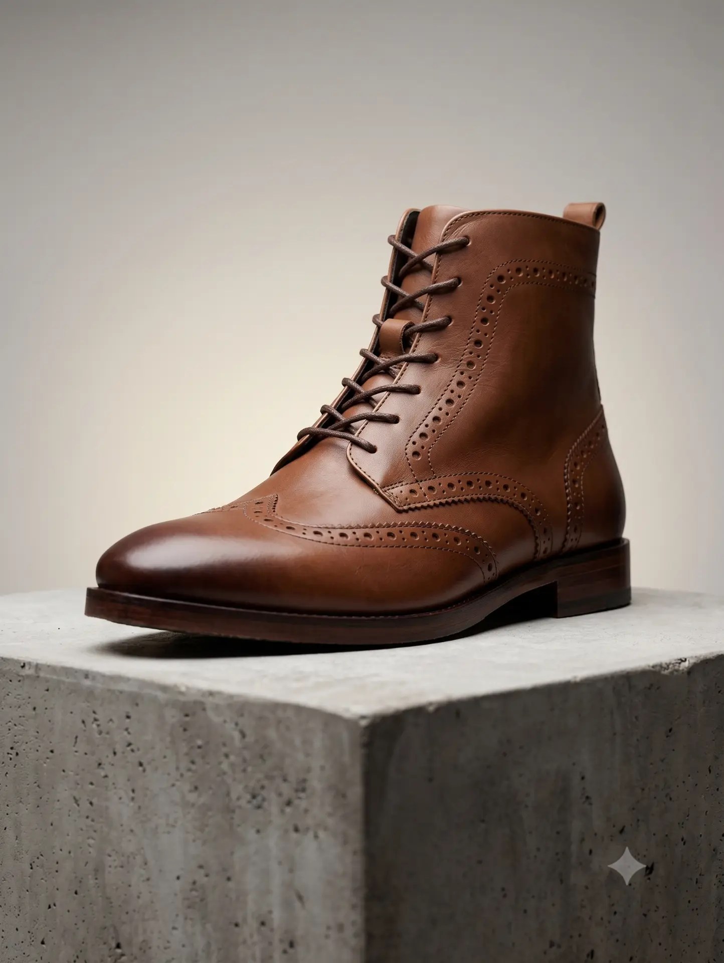 Tan Wingtip Boot — Profile